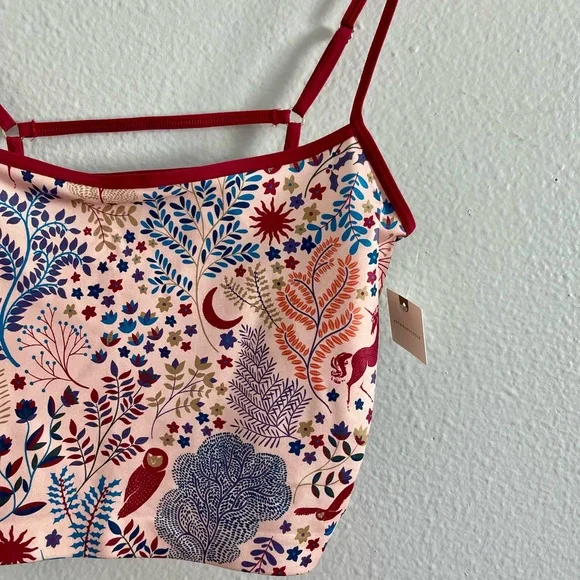 The LyreBird Skin Seamless Square-Neck Printed Cami Neutral Nude Maroon L/XL - Picture 4 of 12